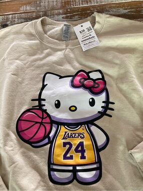 Hello Kitty x Lakers Kids Cream Graphic Tee